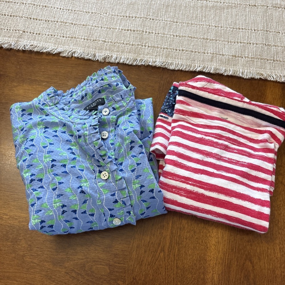 Talbotts Lot Of Two Small Petite Women's Tops